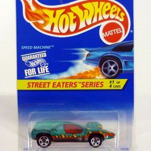 Hot Wheels Speed Machine #412 Street Eaters Series #1 of 4 Green Die-Cast 1996
